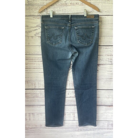 AG Adriano Goldschmied The Stilt Cigarette Jeans 32R Slim Fit Made in USA Blue - Picture 2 of 12